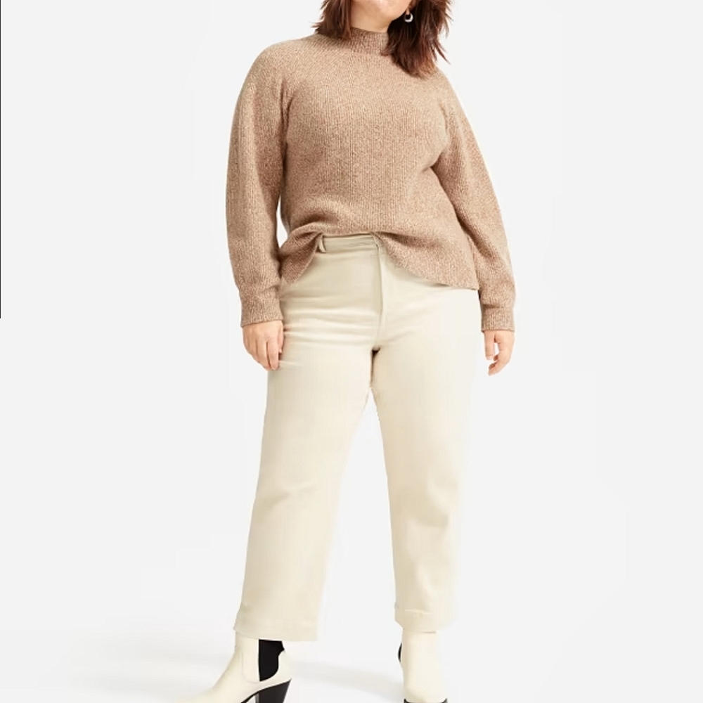 EVERLANE THE STRAIGHT LEG CROP PANT IN SANDSTONE SIZE 0